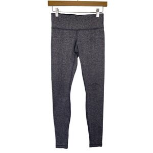 Lululemon Herringbone Leggings 4 Full Length Yoga Gym Pilates Running Training